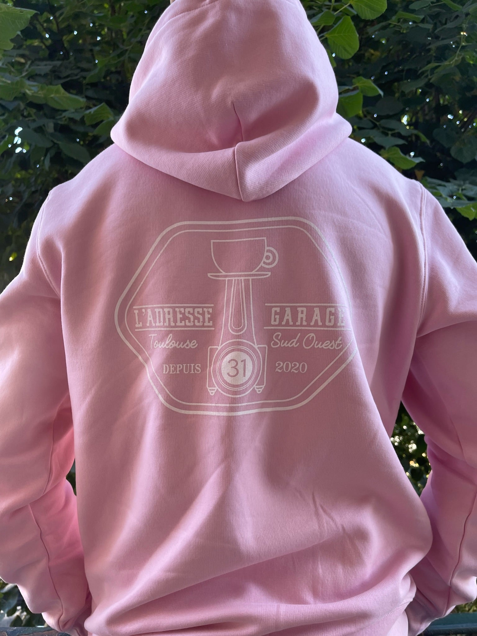 Sweat à capuche Rose pastel